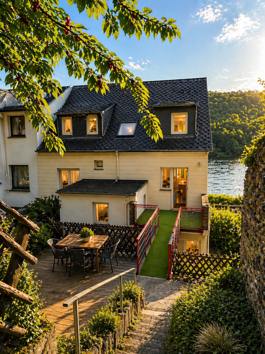 Aussicht auf den Gartenbereich