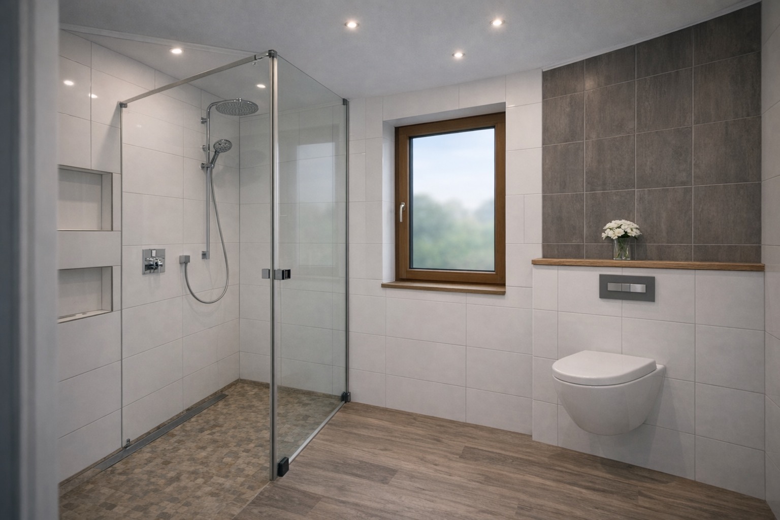 Dusche im Obergeschoss