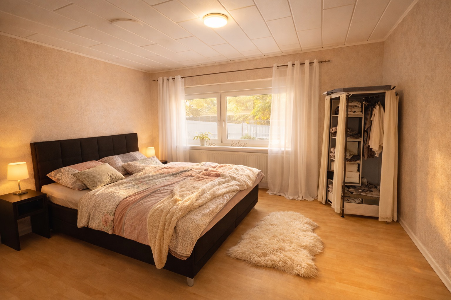 Schlafzimmer der Wohnung Tom