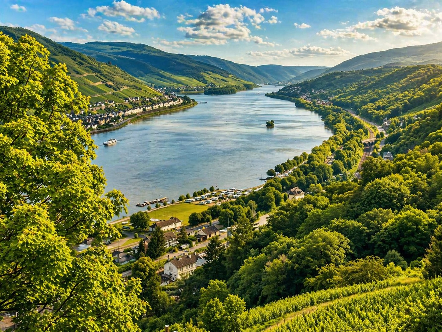 Blick von oben auf die Gegend