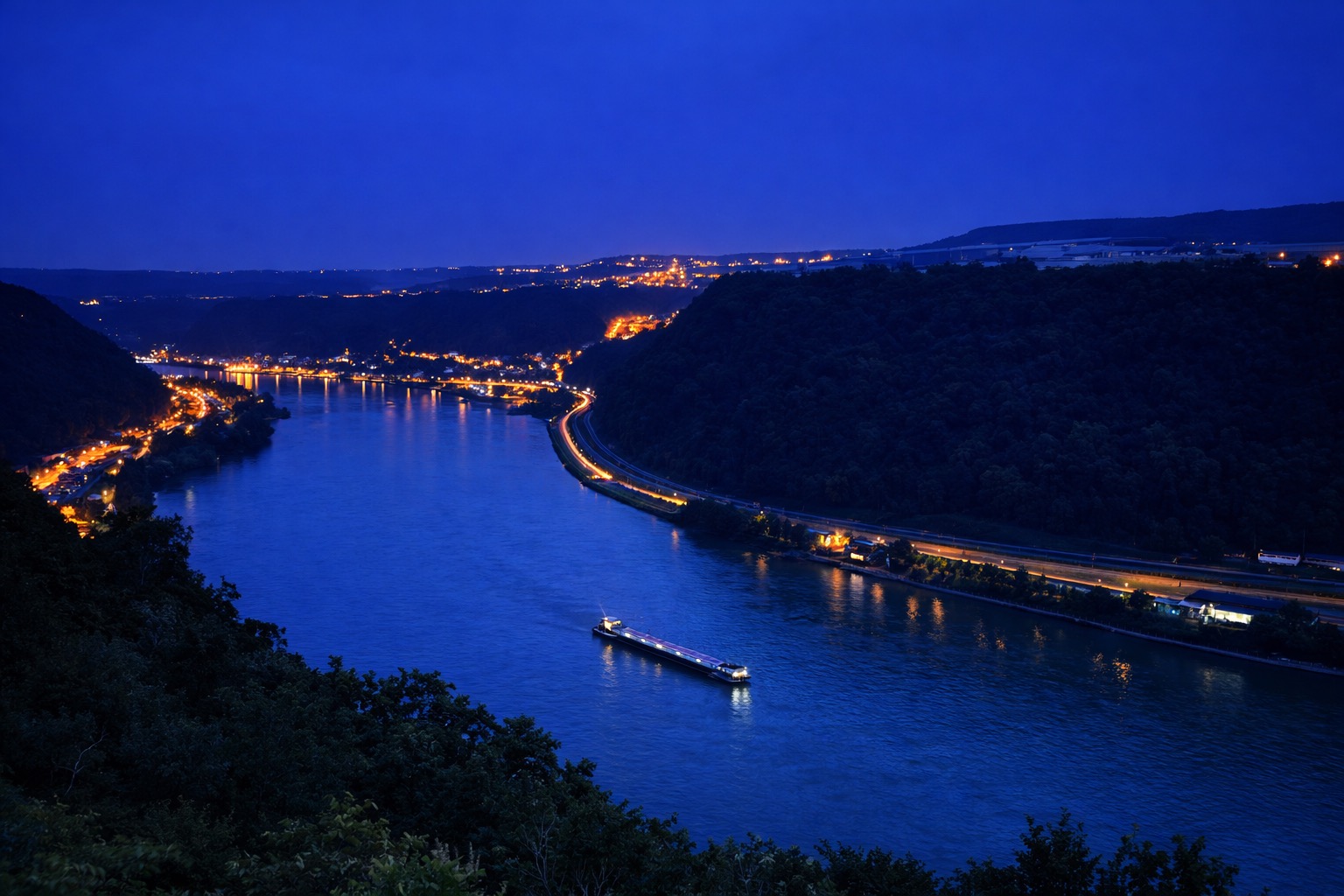 Rhein bei Nacht