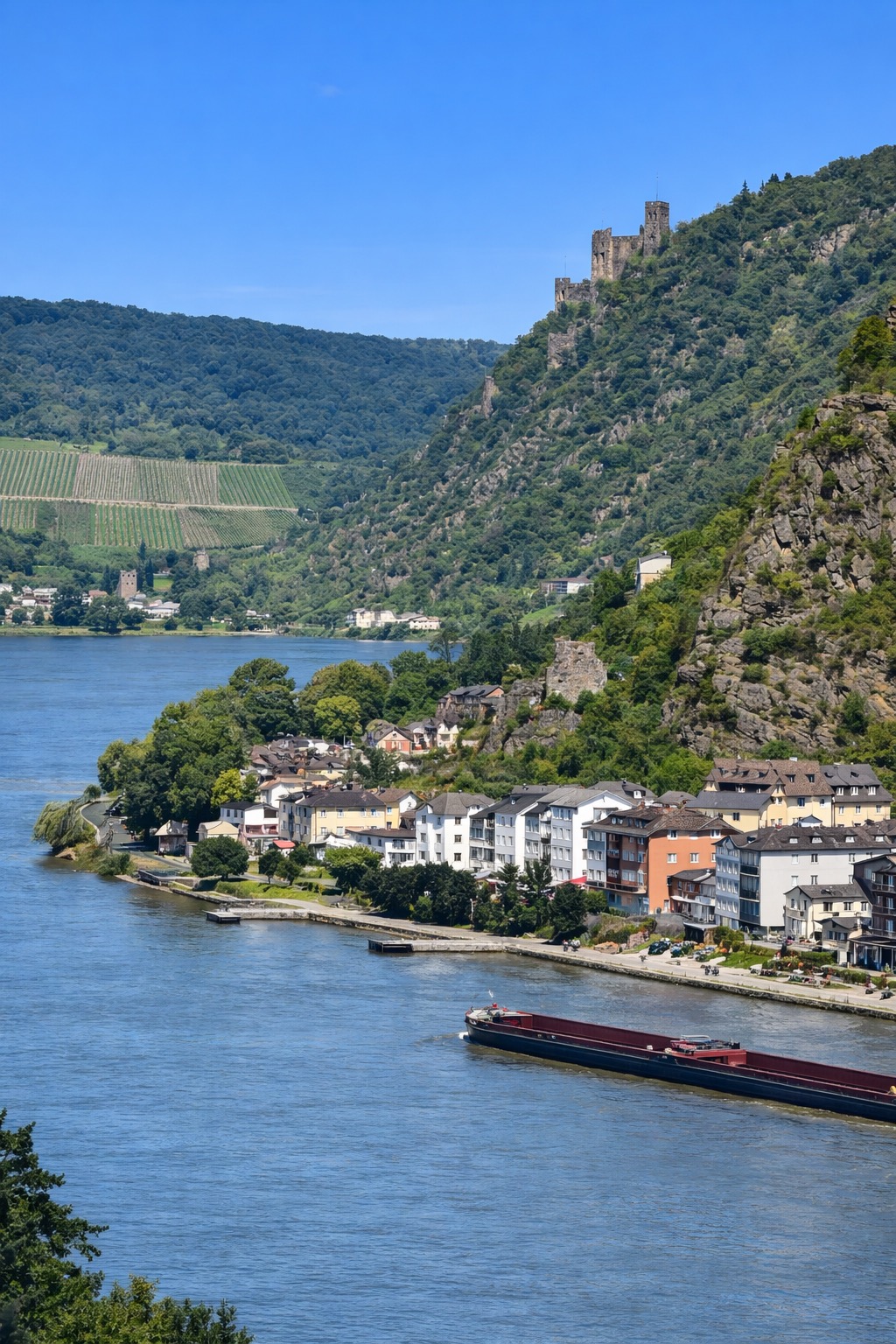 Rheinblick am Morgen